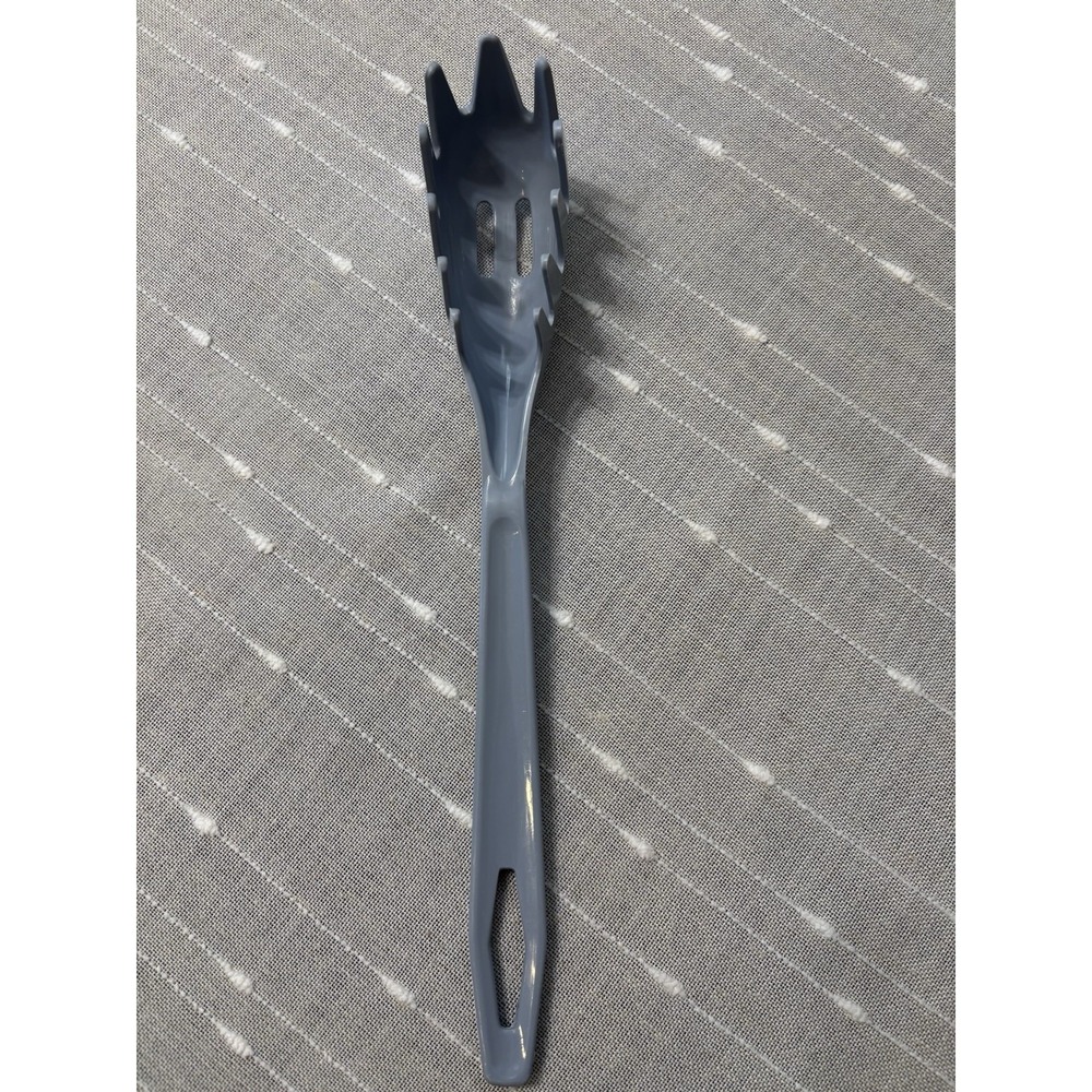 VTG King Kraft Slotted Pasta Server Spoon Spork Nylon Spaghetti Blue 11" USA